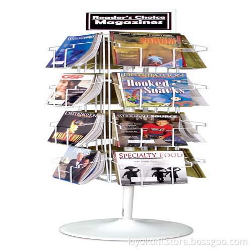 Free standing wire display stand greeting card display racks displaying book spinner rack